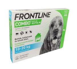 3ampullánként :  Frontline Combo kutya M 10-20kg.  1db ampulla , 3ampulla vagy ennek töbszöröse kérhető