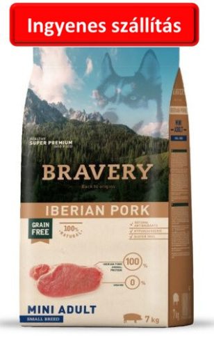 Bravery Iberian Pork Mini Adult Small Breeds 7 kg kutyatáp 