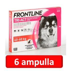   2 doboz :  Frontline Tri-Act rácsepegtető oldat 40-60 kg-os kutyáknak (3 ampulla ) ( macskákra nem rakható )