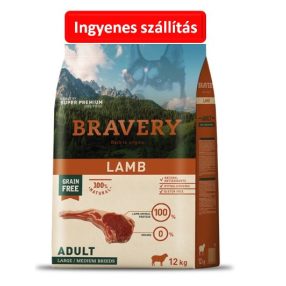   Bravery Dog Adult Medium/Large Grain Free Lamb 12kg , Ingyenes szállítással