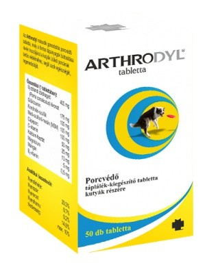 Arthrodyl porcvédő tabletta kutyáknak 50szem