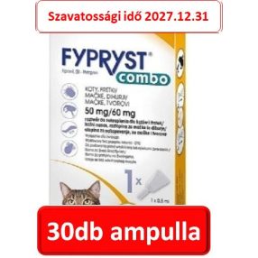   30db-os : Fypryst Combo Spot-On macskák és vadászgörények számára külső élősködők ellen (0,5 ml) ,  ( Fipromax helyett )