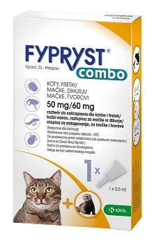 10db-tól : Fypryst Combo Spot-On macskák és vadászgörények számára külső élősködők ellen (0,5 ml)
