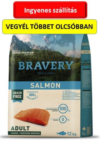 Bravery Salmon Adult Large/Medium Breeds 12 kg Hypoallergén