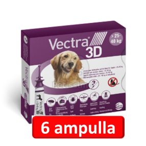   2 doboz : Vectra 3D XS Spot-On - 3db ampulla 25- 40 kg-os kutyáknak 