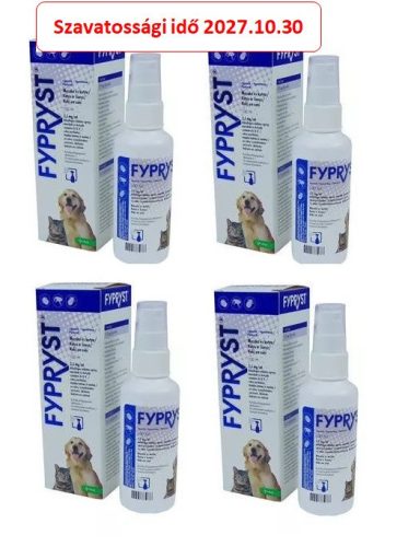 4darab : Fypryst spray kullancsok és bolhák ellen 100ml.( 2,5mg/ml fipronil) kutyára és macskára