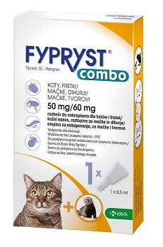 Fypryst Combo Spot-On macskák és vadászgörények számára külső élősködők ellen (0,5 ml)