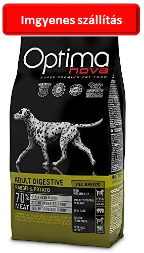 Visán Optimanova Dog - Adult Digestive Rabbit & Potato 12 kg , Ingyenes szállítás