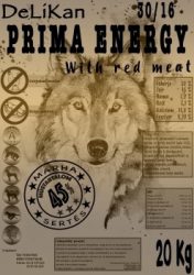 Személyes átvétel esetén : Delikan Prima Energy Red Meat kutyatáp 20kg Fehér zsák , ebben az esetben nem szállítjuk házhoz