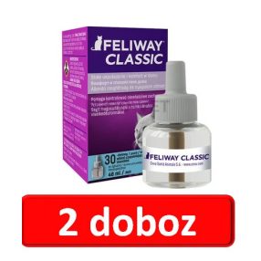   2 darab : Feliway Classic utántöltő 48 ml , ( utántöltő , elektromos készüléket nem tartalmaz )
