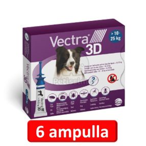   2 doboz : Vectra 3D XS Spot-On - 3db ampulla 10- 25 kg-os kutyáknak 
