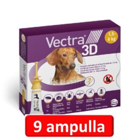   3 doboz : Vectra 3D XS Spot-On - 3db ampulla 1,5 - 4 kg-os kutyáknak 