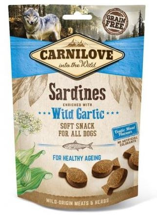 Carnilove Dog Semi Moist Snack Sardinia & Garlic- Szardínia Hússal és Fokhagymával 200g