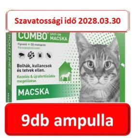   3 csomag : Frontline Combo macska  3db ampulla. Szavatossági idő : 2028.03.30