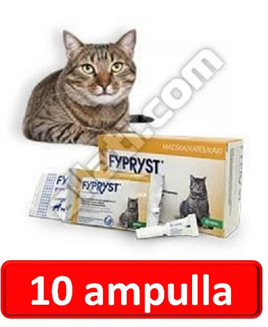 10db : Fypryst  0,5 ml macska 1 pipetta  Hatóanyag: Fipronil  