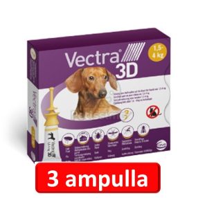 Vectra 3D XS Spot-On - 3db ampulla 1,5 - 4 kg-os kutyáknak 