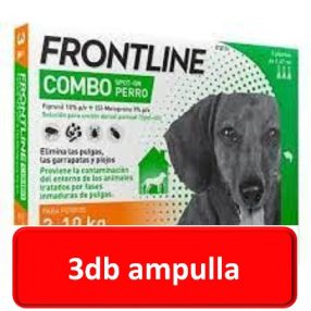 Frontline Combo kutya S 2-10kg.  3db ampulla