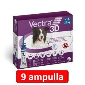   3 doboz : Vectra 3D XS Spot-On - 3db ampulla 10- 25 kg-os kutyáknak 