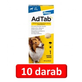   10 darab : AdTab rágótabletta óriás testű kutyáknak (>22-45kg) 900mg , 1db tabletta
