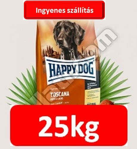 Happy Dog Supreme Toscana (12,5+12,5=25kg) Sensibile , Ingyenes szállítás